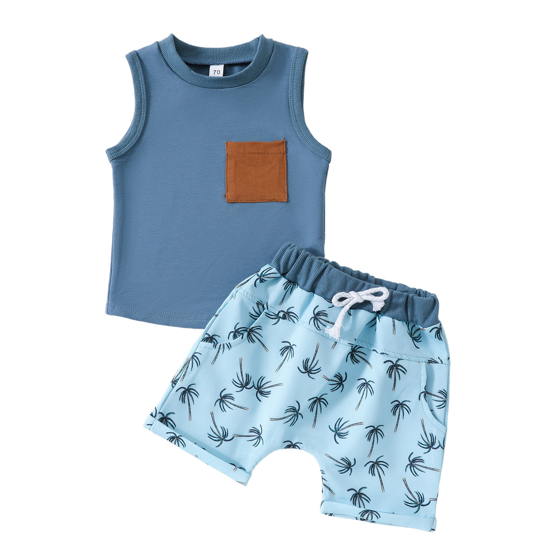 Baby Clothing Sleeveless Vest Shorts 2 Piece Set - cas7m