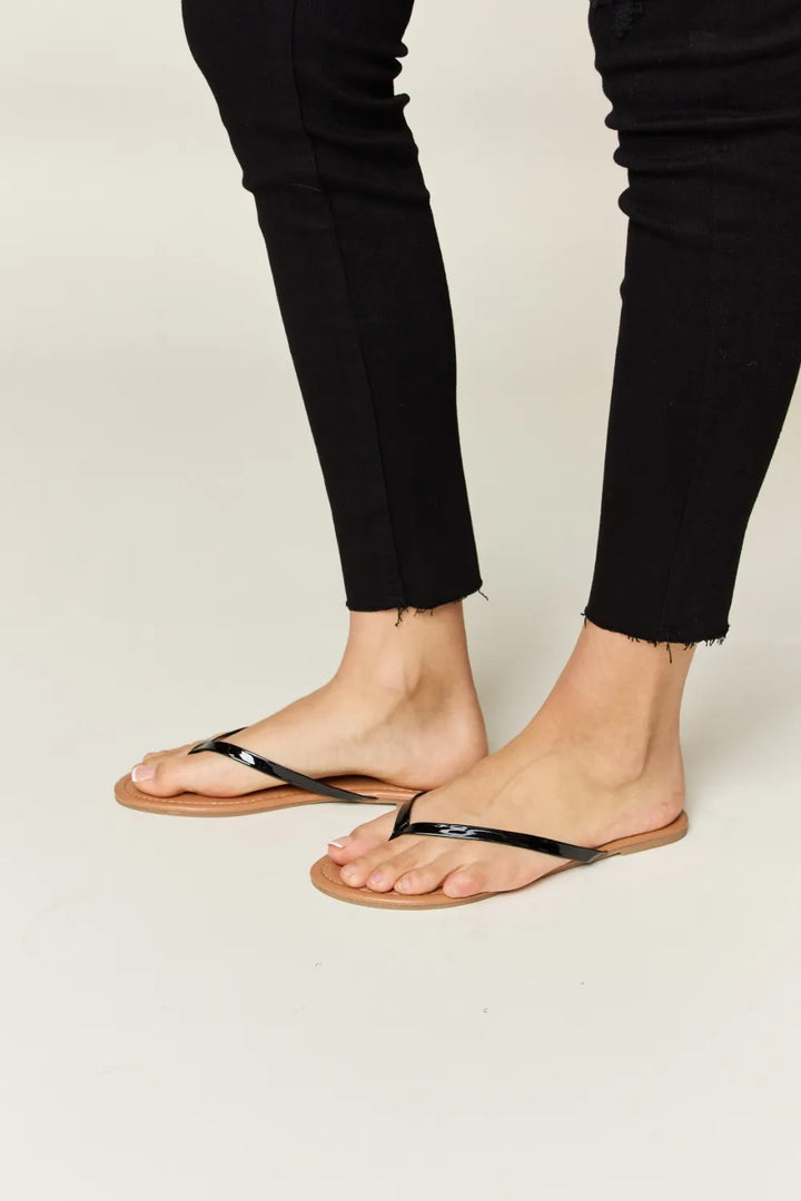 WILD DIVA PU Leather Open Toe Sandals - cas7m