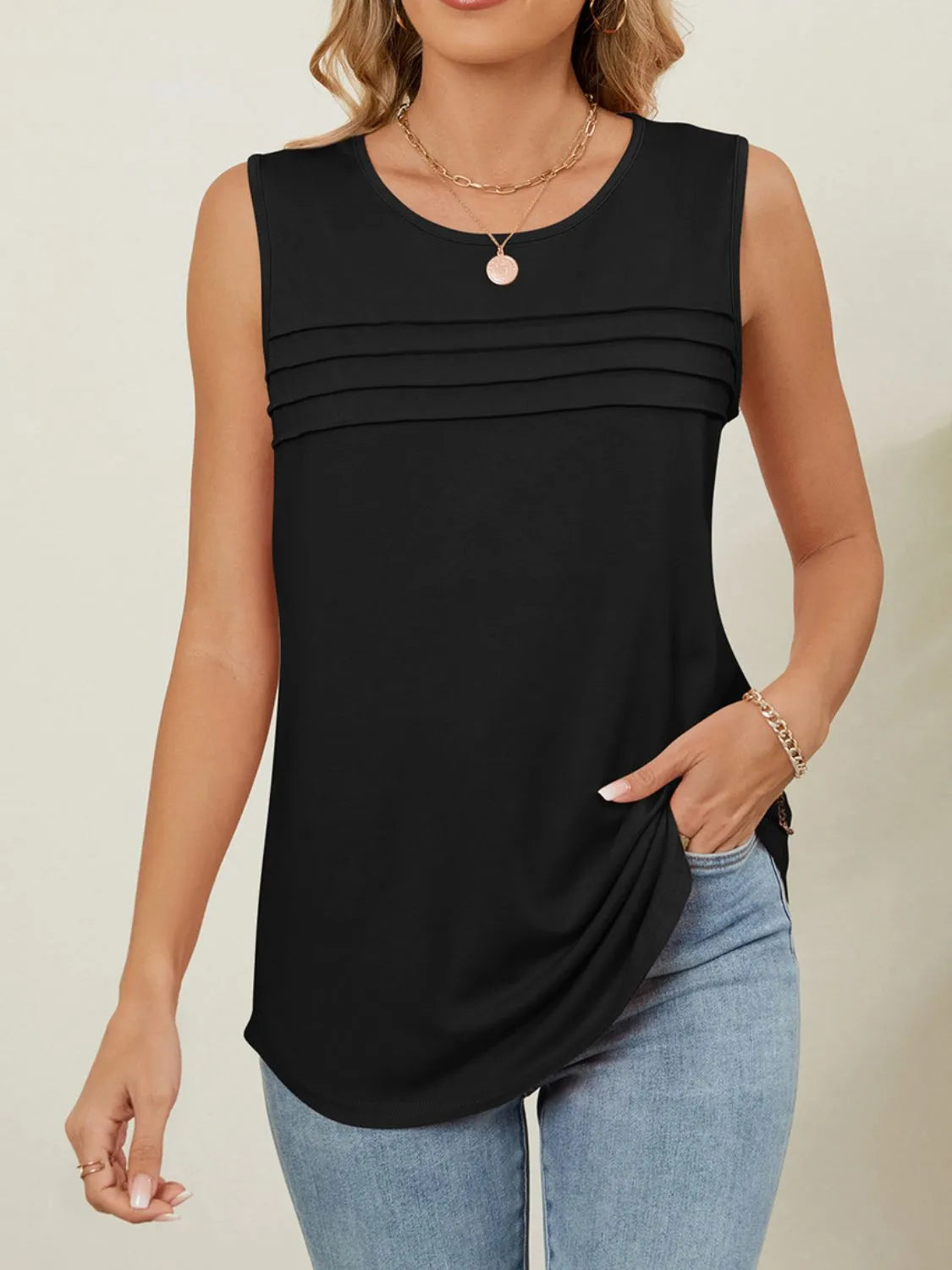 Round Neck Tank - cas7m