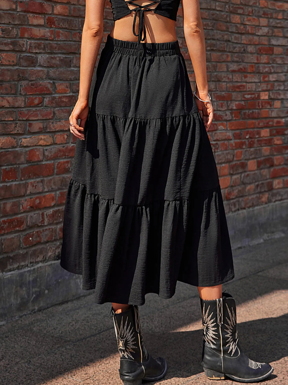 Tiered Midi Skirt - cas7m