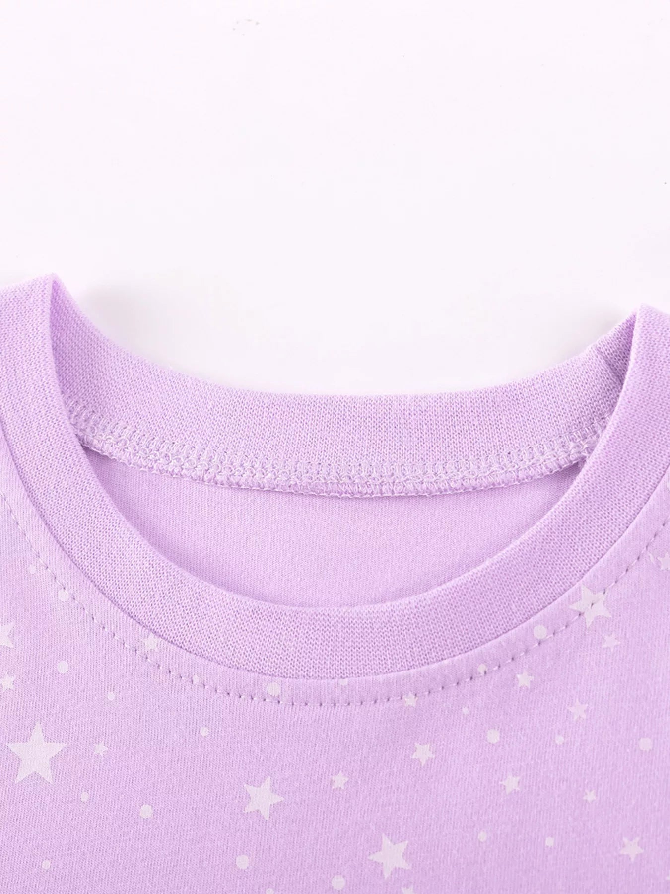 Children's Unicorn Star Print Ruffled Sleeve Dress - cas7m