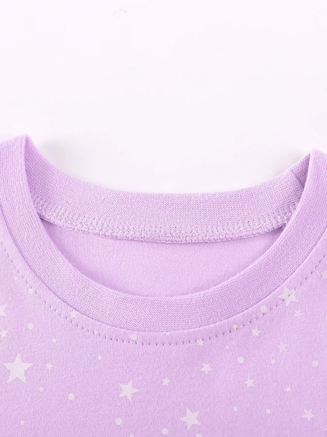 Children's Unicorn Star Print Ruffled Sleeve Dress - cas7m
