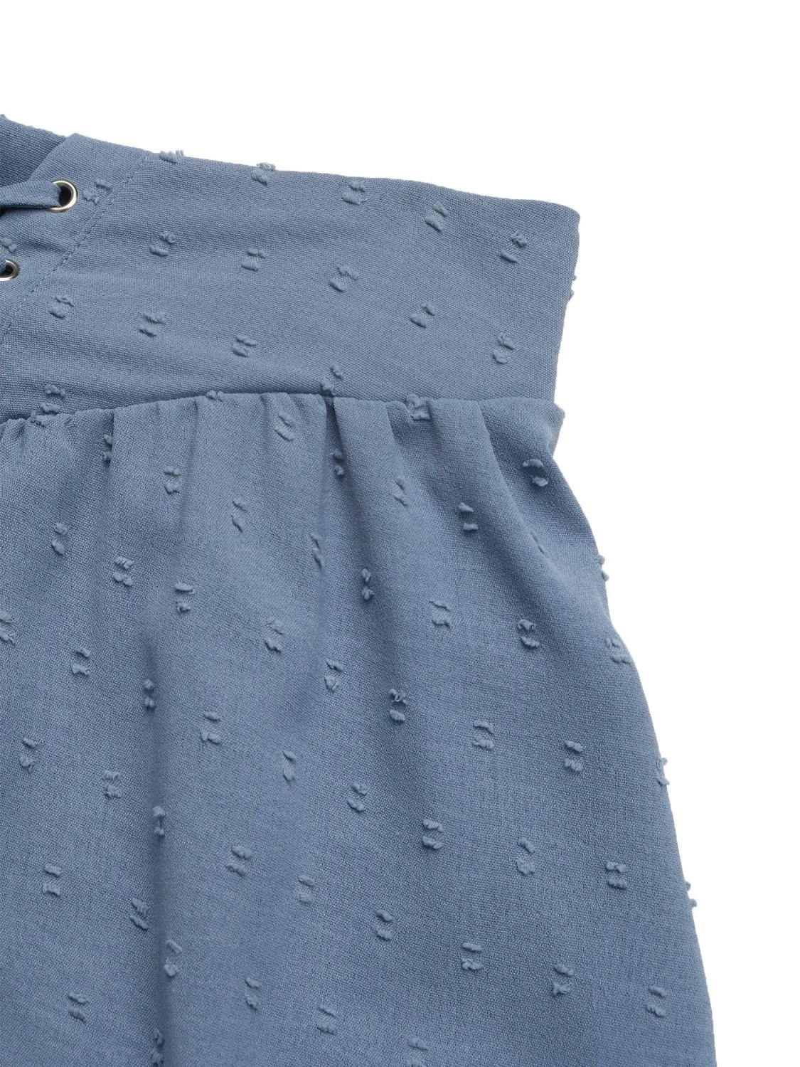 Swiss Dot Lace Up Shorts - cas7m