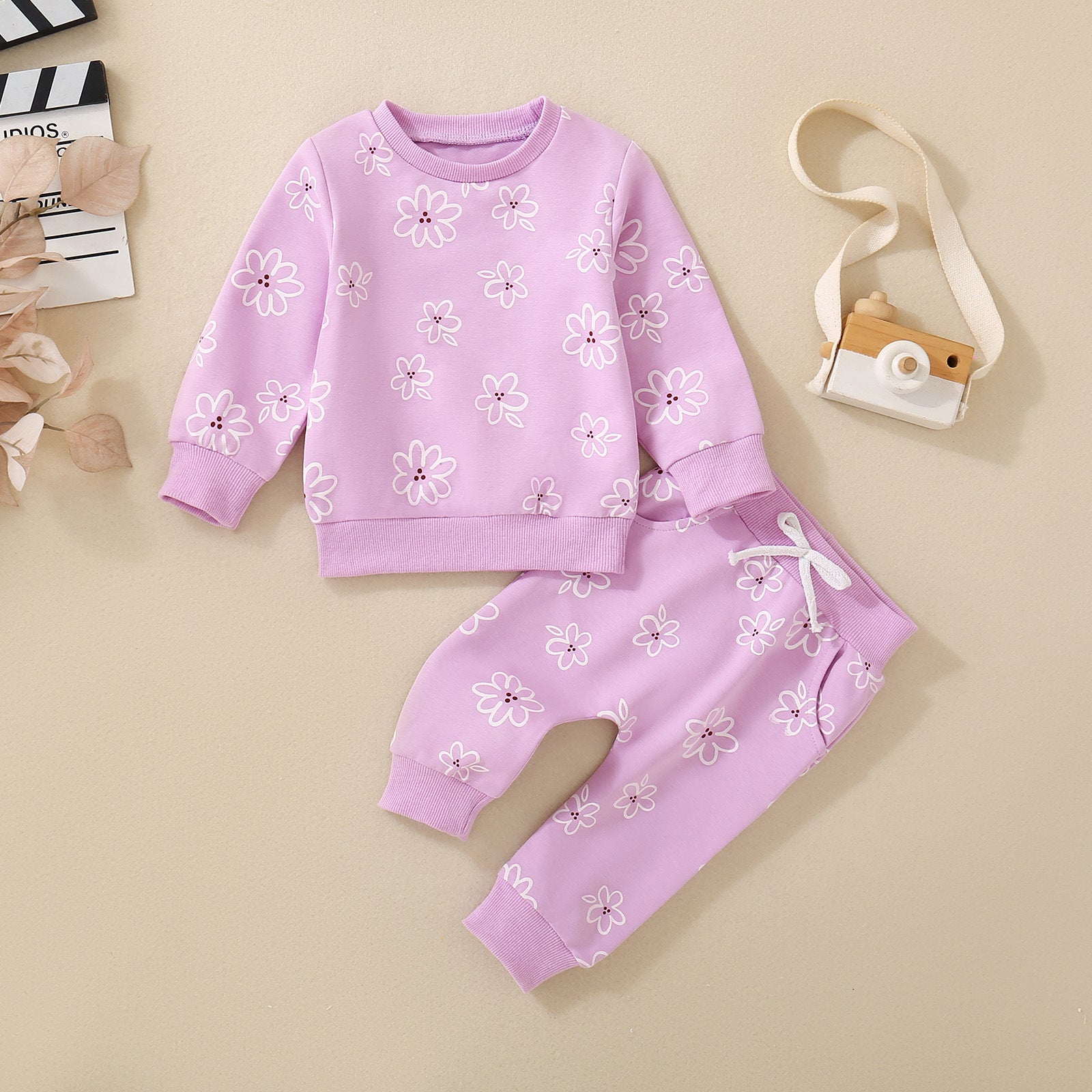 Baby And Toddler Long-sleeve Floral Set - cas7m