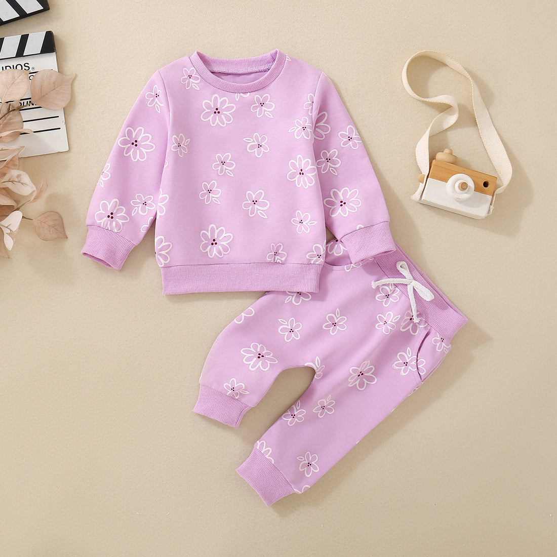 Baby And Toddler Long-sleeve Floral Set - cas7m
