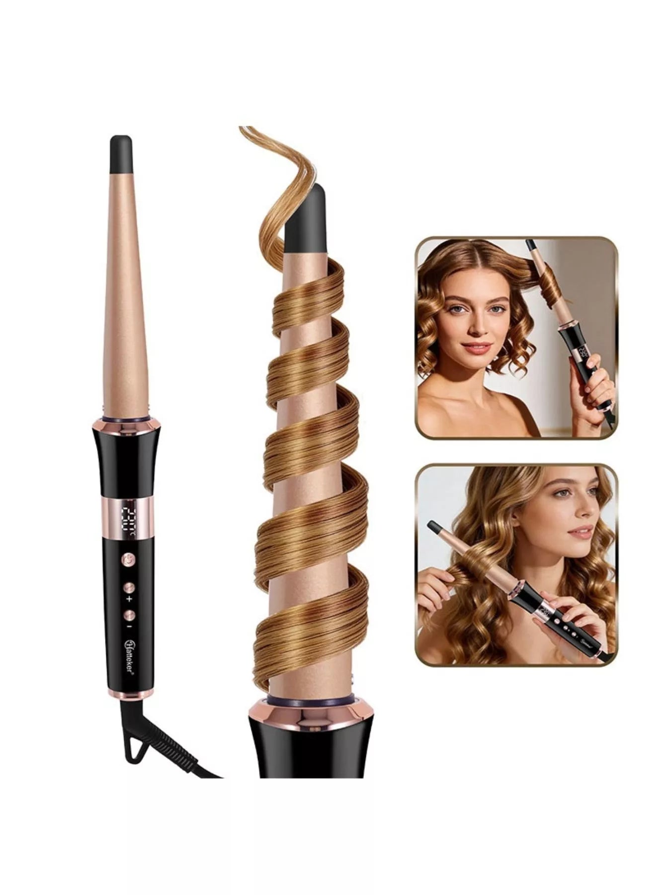 Quick Heat Salon-Quality Curling Iron for Effortless Glamour - cas7m