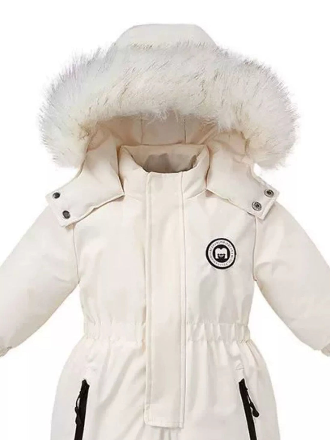 Children's Faux Fur Hood One-Piece - cas7m