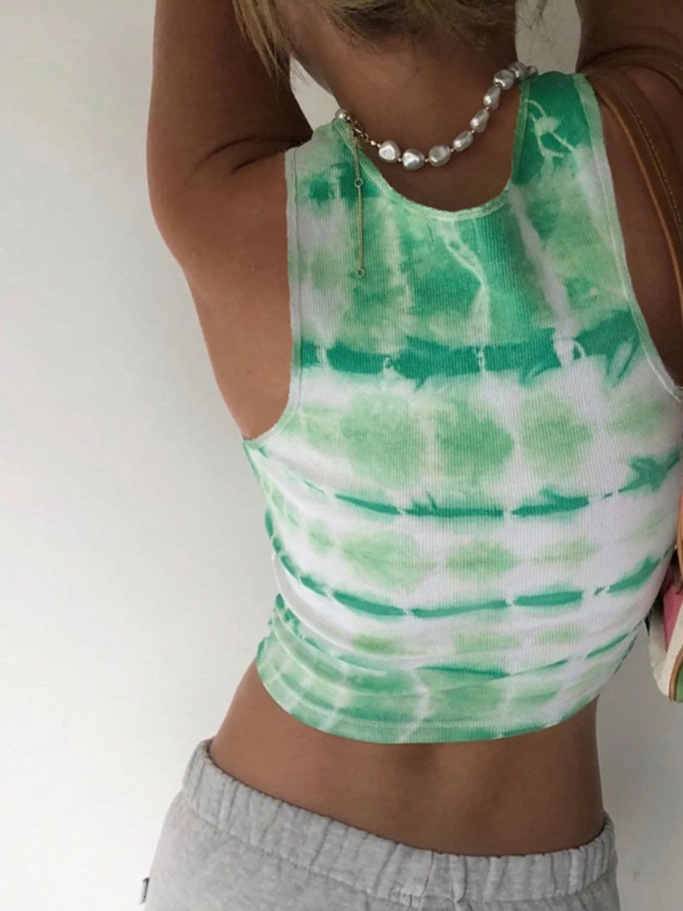 Tie-Dye Ribbed Tank Top - cas7m
