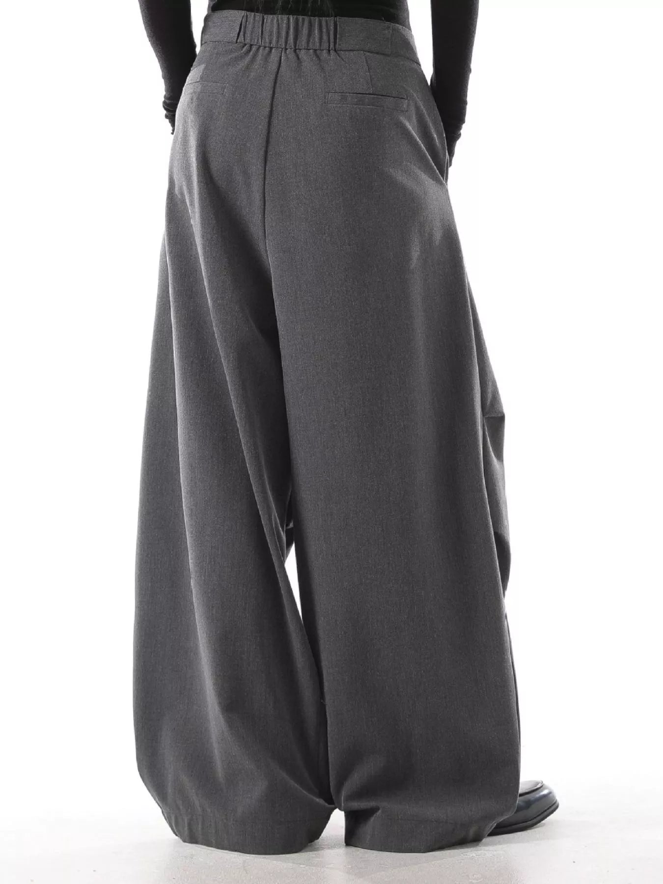 Men's Plus Size Wide Leg Drawstring Casual Pants - cas7m
