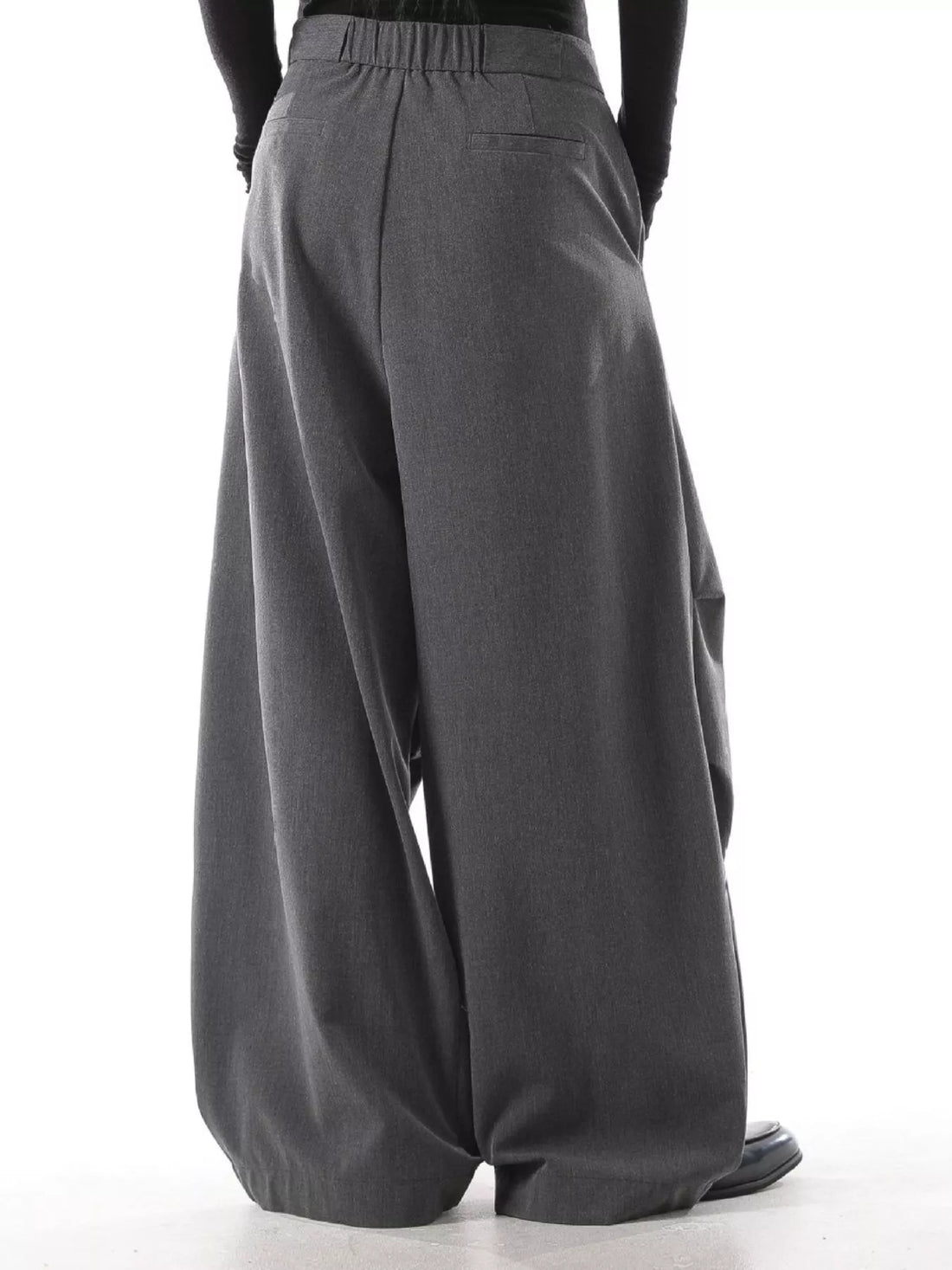 Men's Plus Size Wide Leg Drawstring Casual Pants - cas7m