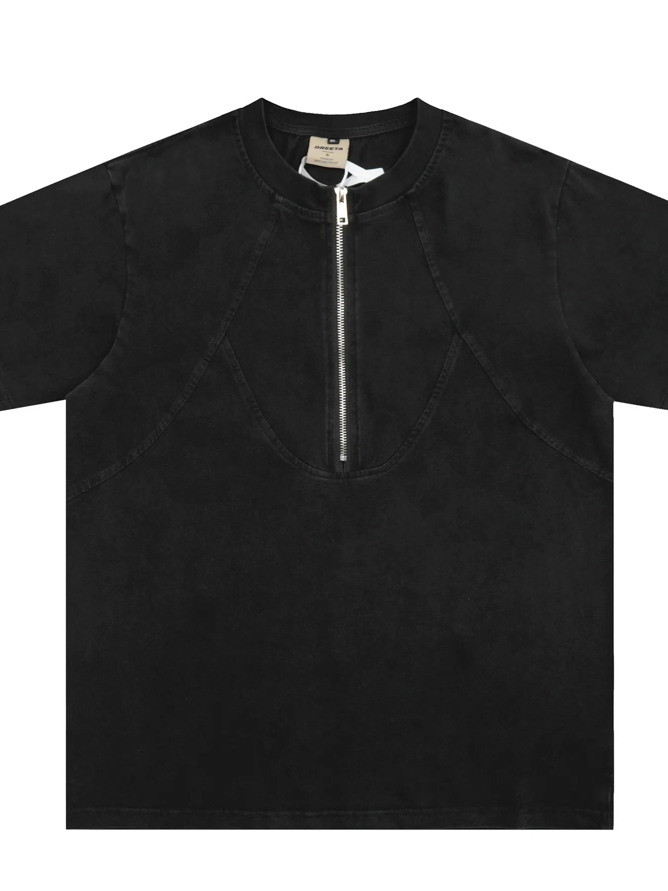 Men's Half-Zip Oversize T-Shirt - cas7m