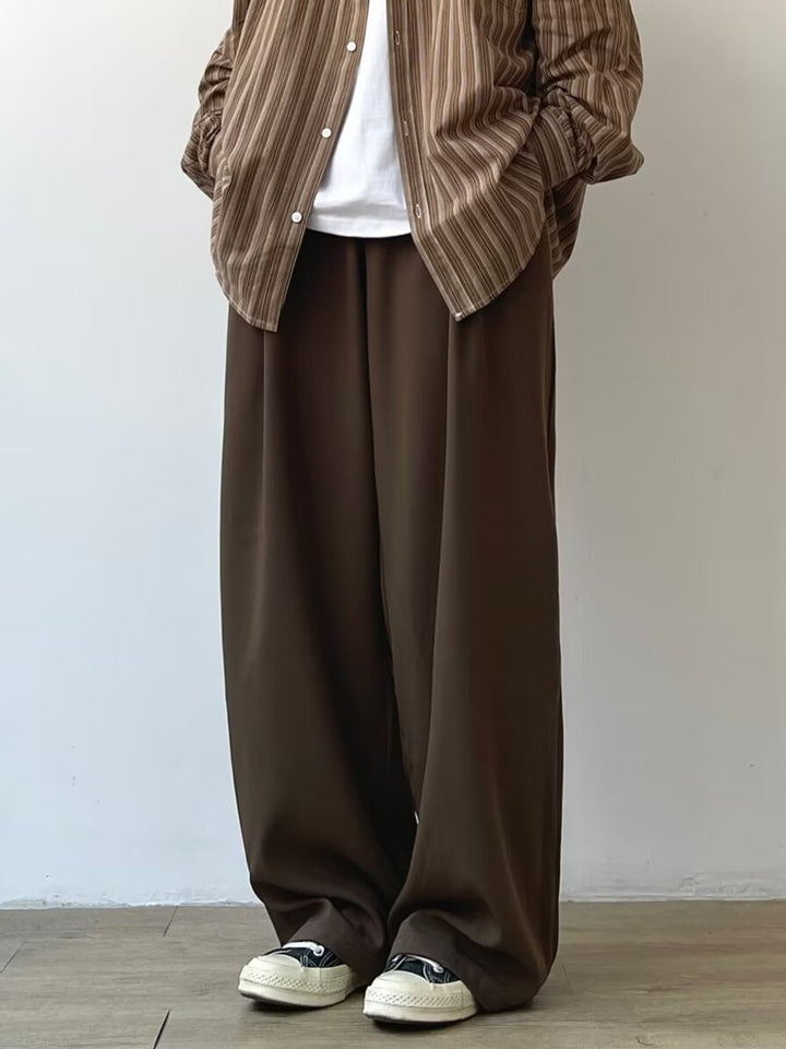 Men's Plus Size Wide Leg Flowy Pants - cas7m