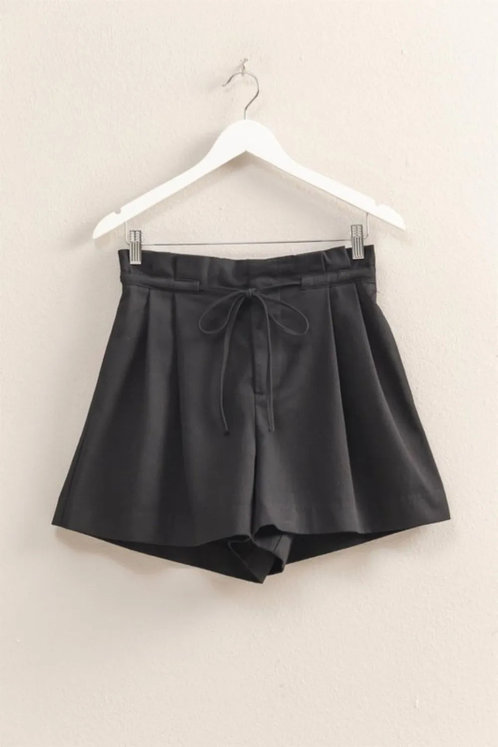 HYFVE High-Waisted Washed Twill Paperbag Shorts - cas7m