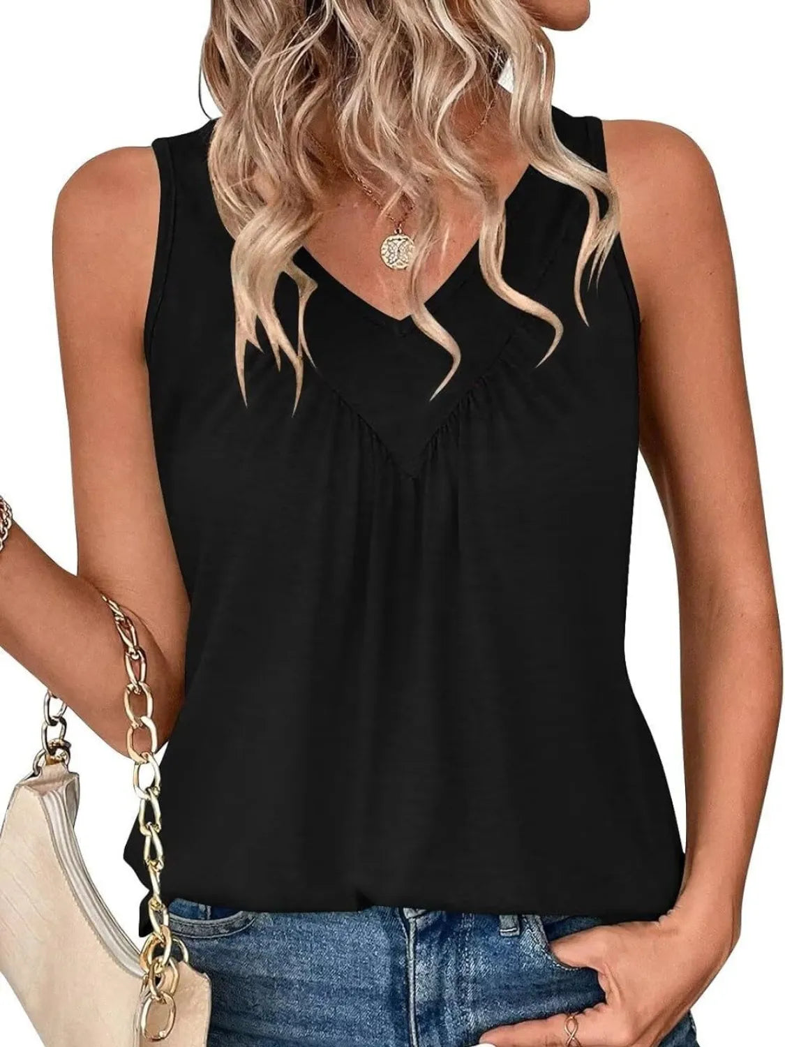 SleekRuched Stretch Fit Top - Comfy Viscose Blend - cas7m