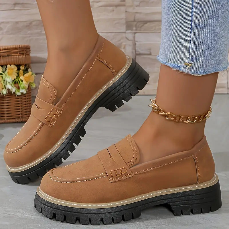 Fashion Flat Shoes Casual Matte British Style Women's Shoes - cas7m