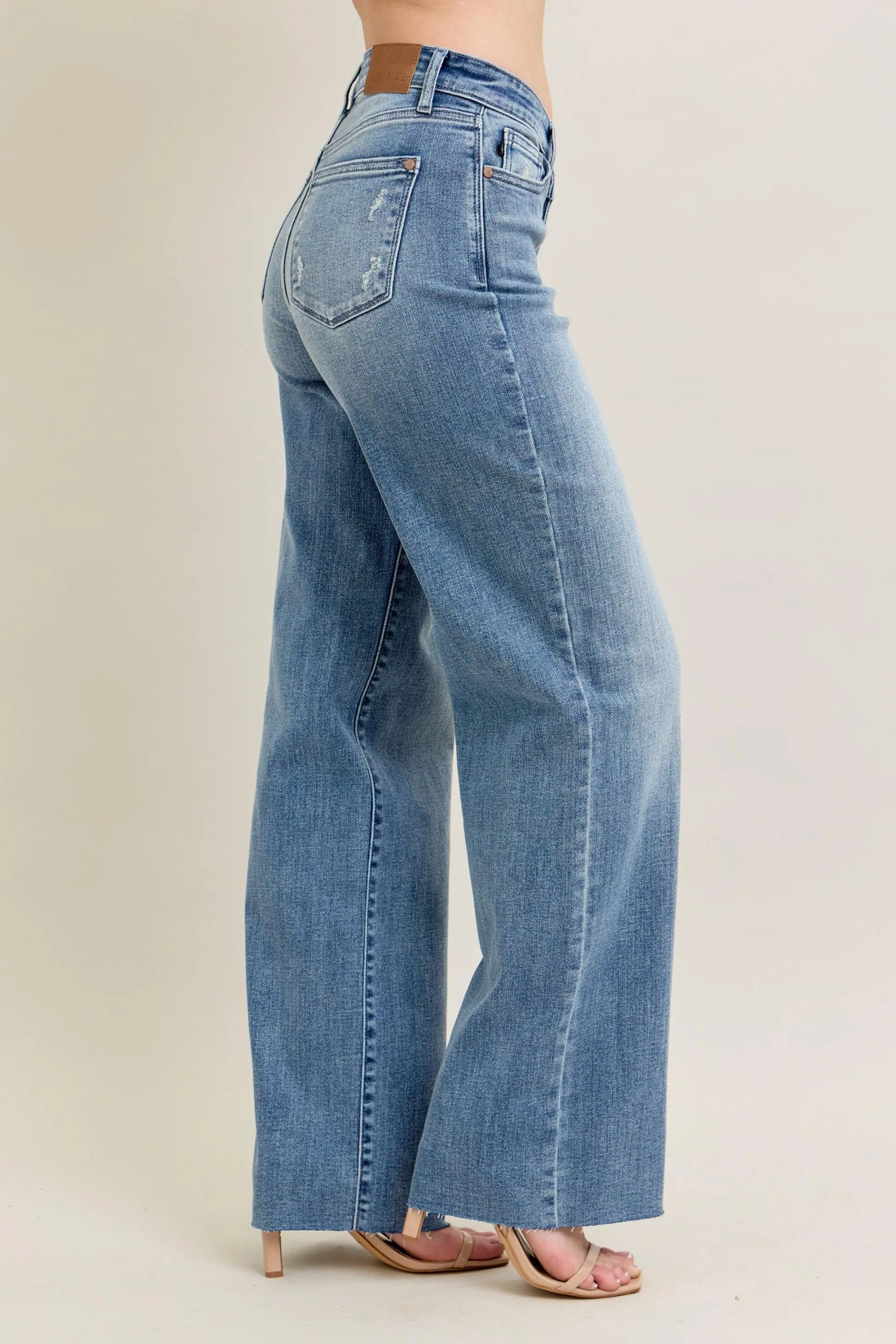 Judy Blue Full Size V - Front Baggy Jeans Plus Size - cas7m