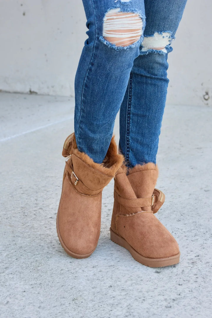 Forever Link Plush Thermal Flat Boots - cas7m
