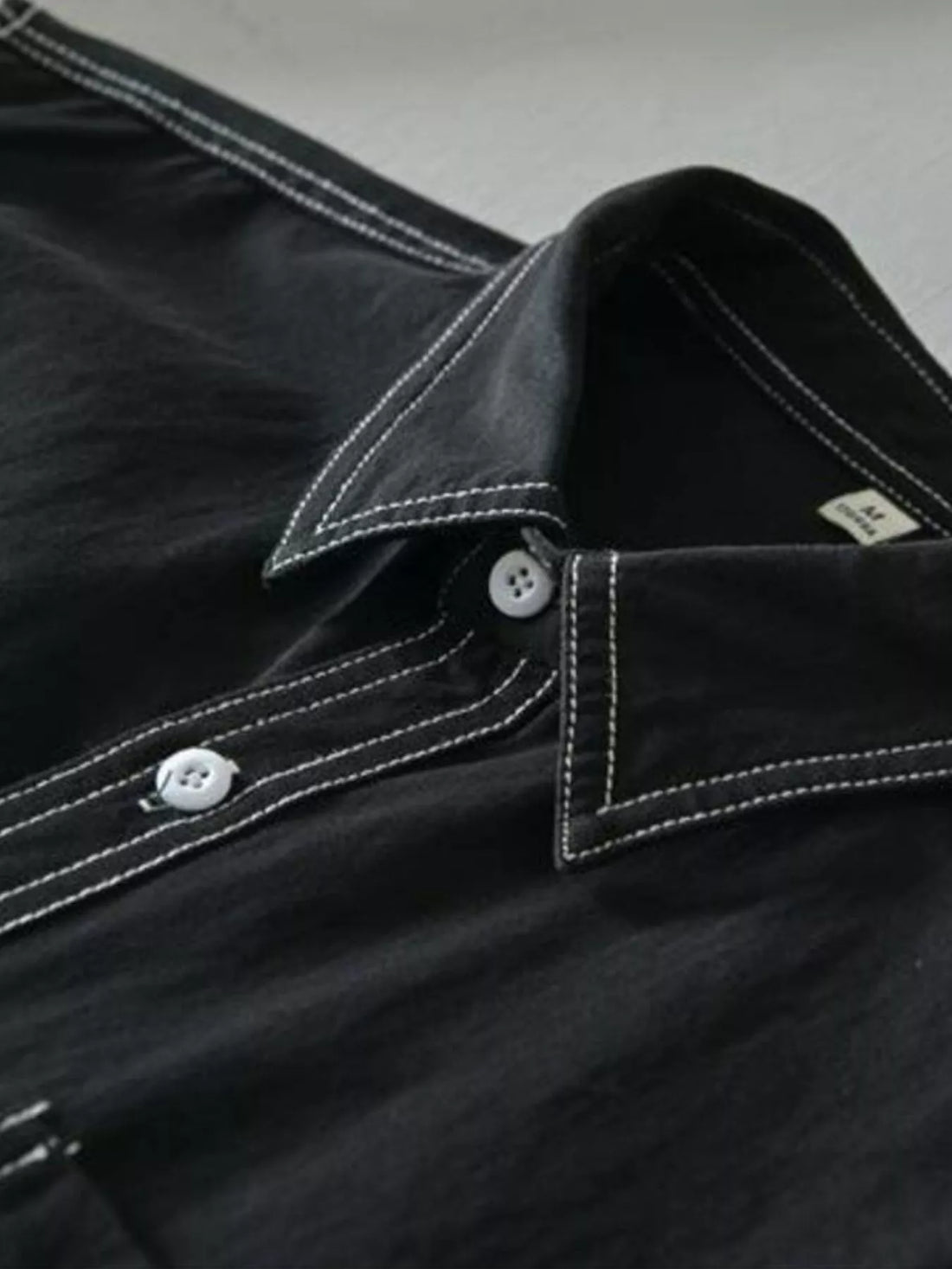 Men's Plus Size Button Up Long Sleeve Shirt - cas7m