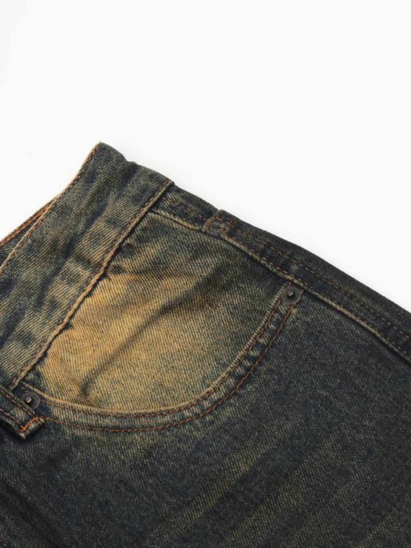 Men's Washed Flare Jeans - cas7m
