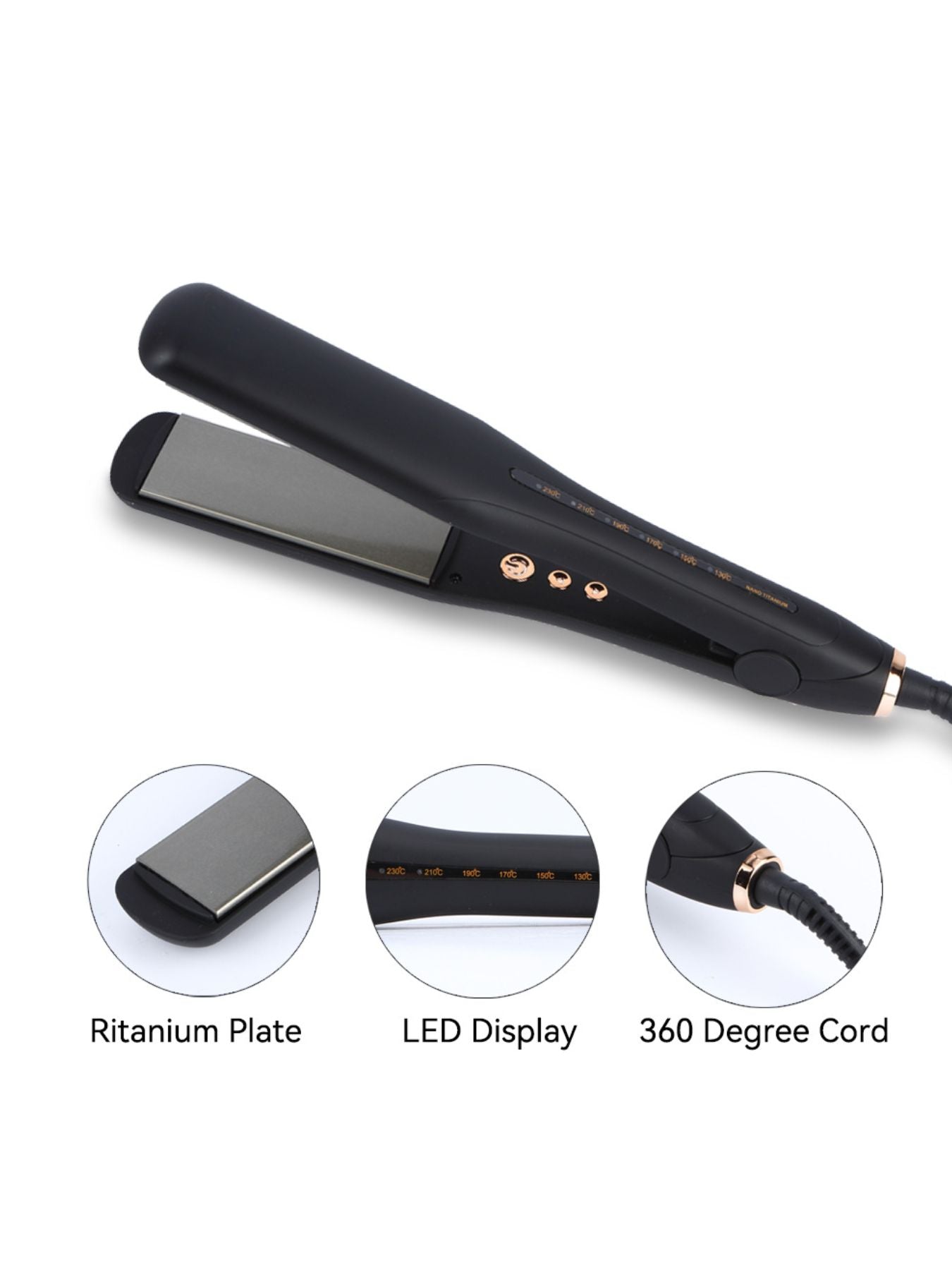 Adjustable Temperature Hair Straightener - cas7m