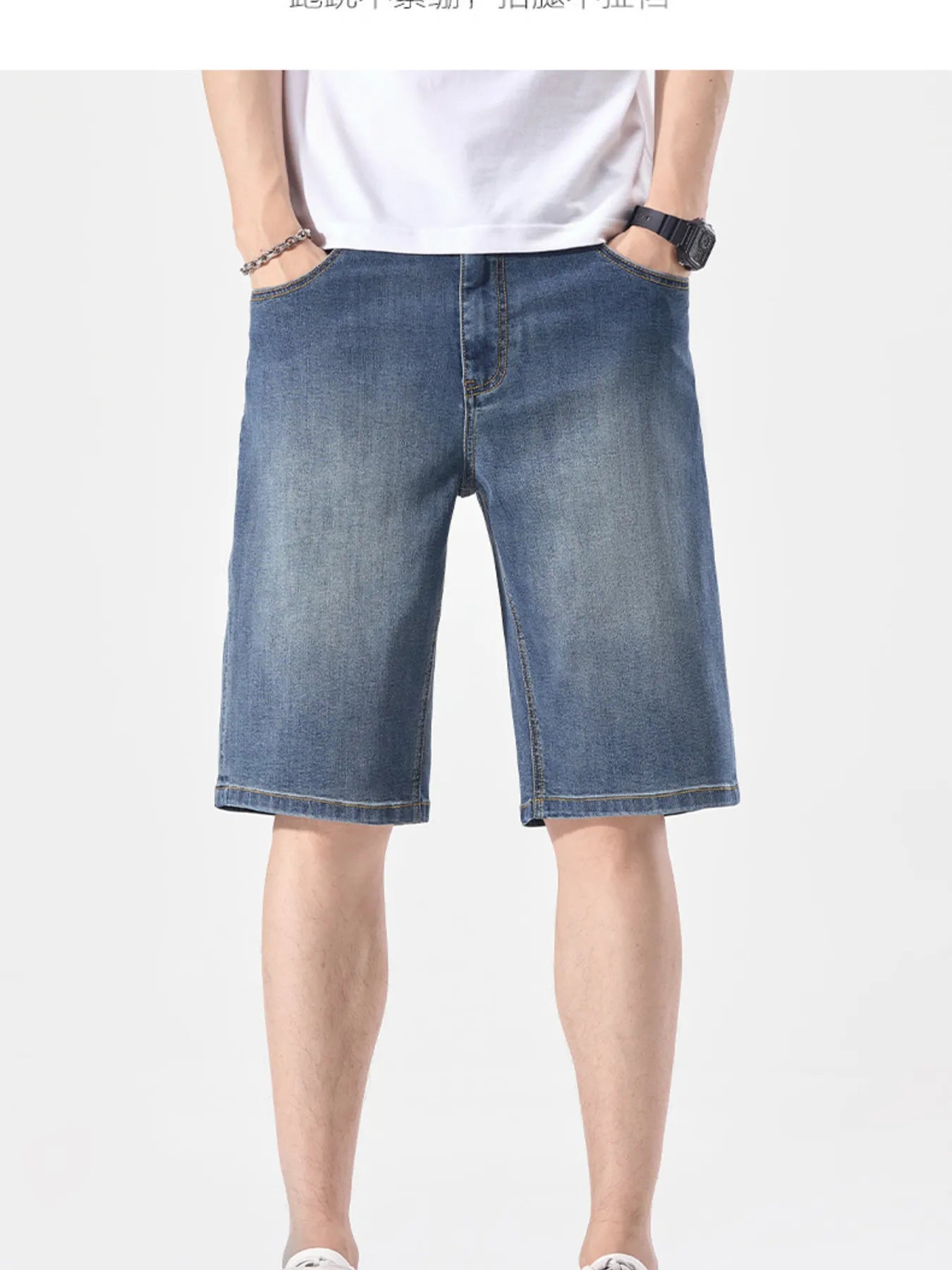 Men's Wash Casual Denim Shorts - cas7m