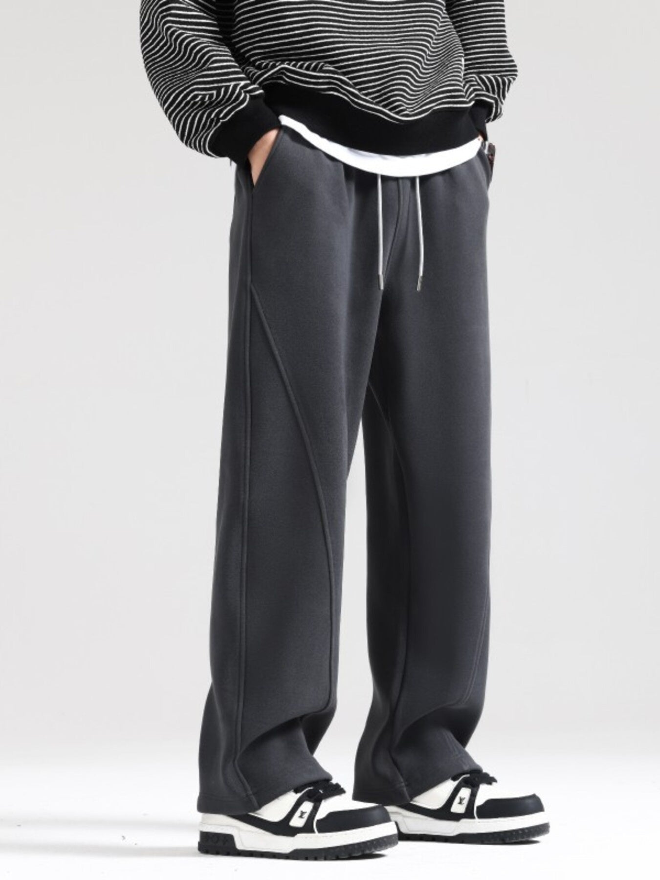 Men's Plus Size Wide Leg Casual Pants - cas7m