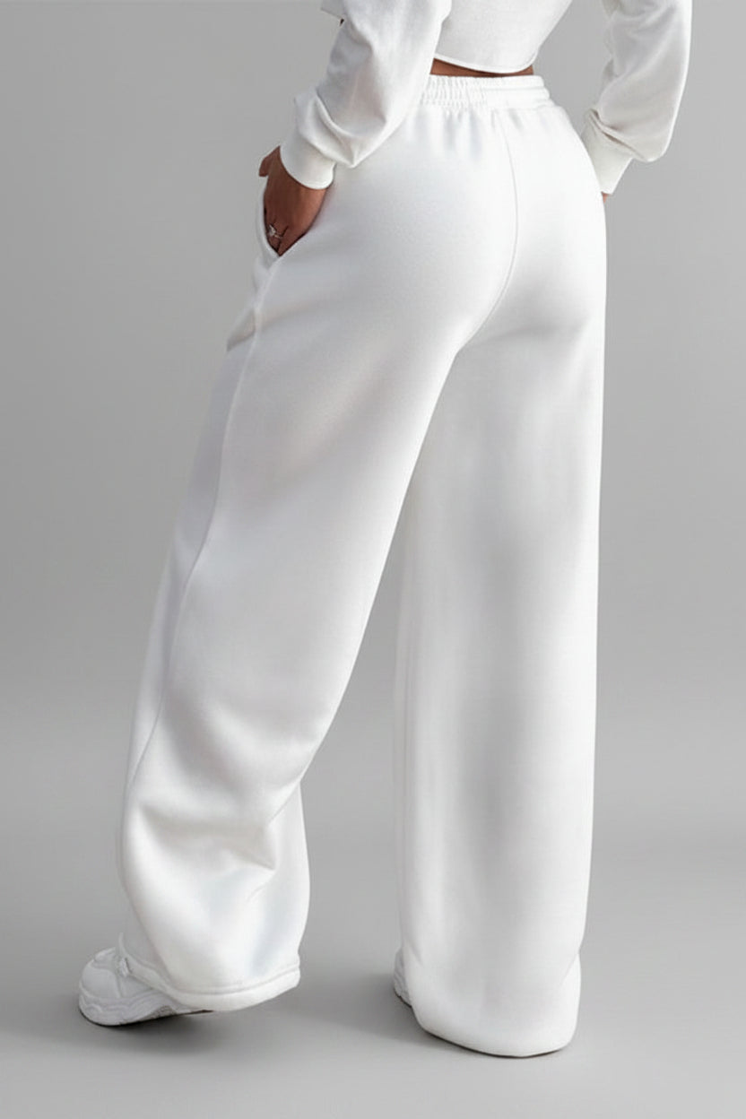 Women's Printed Drawstring Straight Sports Casual Pants - cas7m
