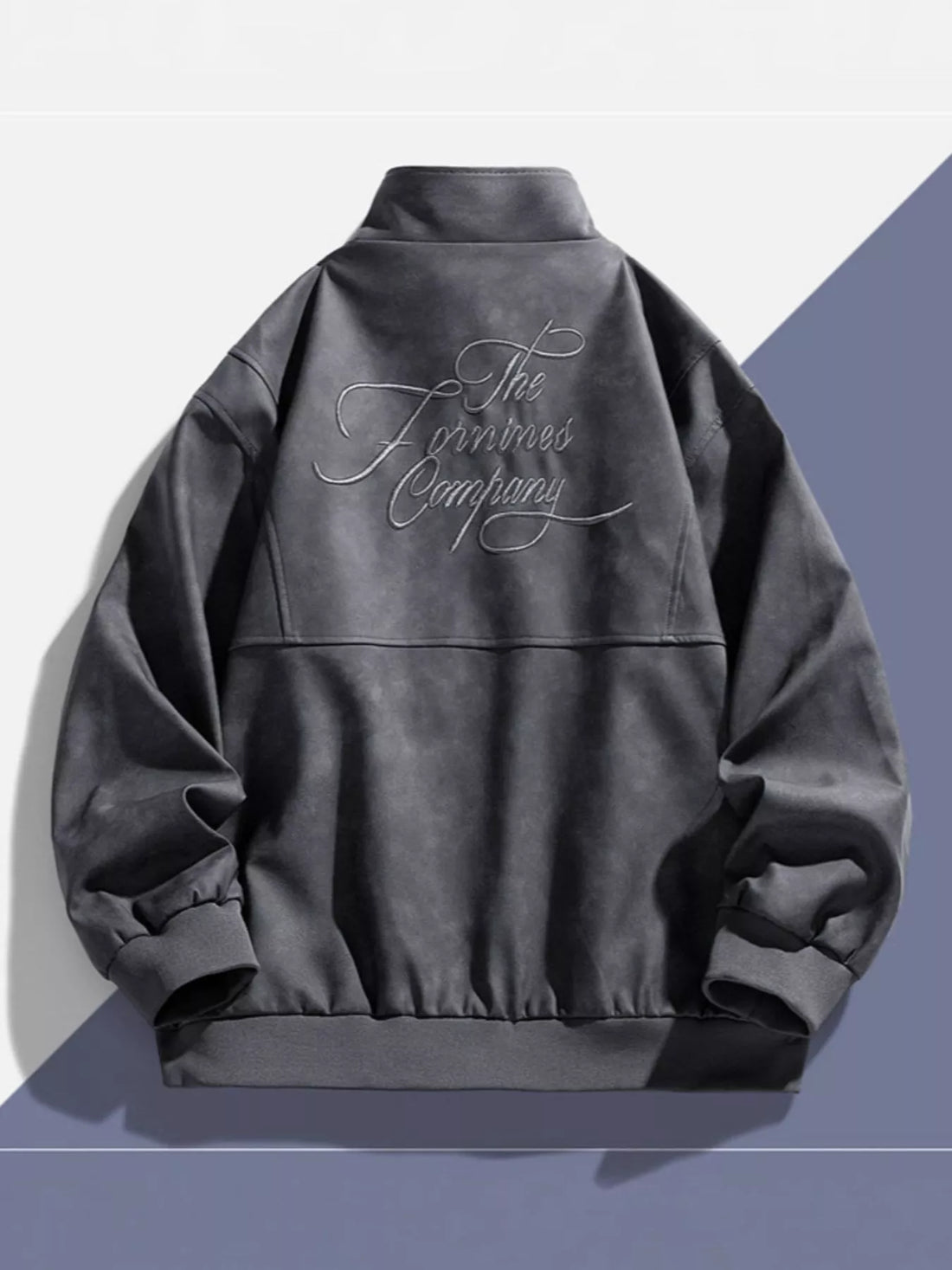 Men's Plus Size Zip Up Long Sleeve Jacket - cas7m