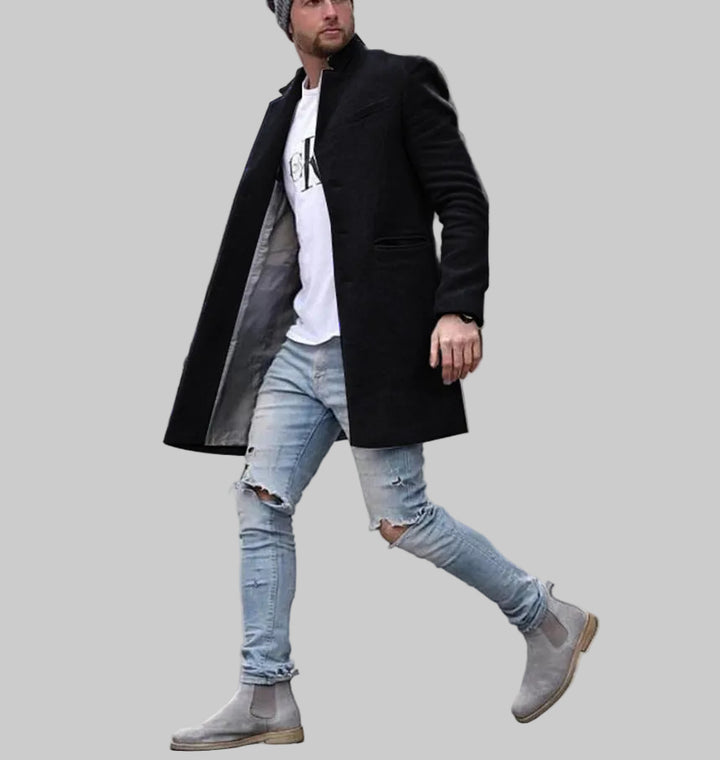 Men's trench coat long autumn and winter coats - cas7m