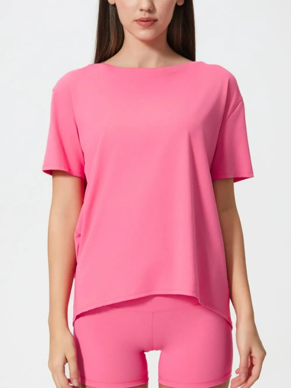Millennia Round Neck Short Sleeve Active T-Shirt - cas7m