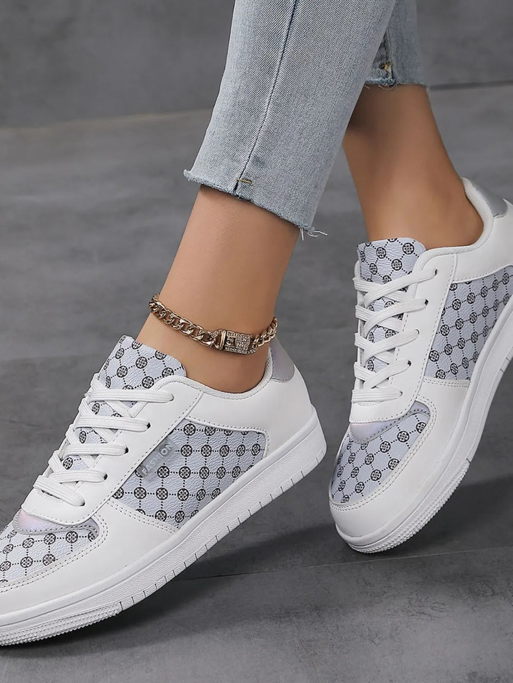 Classic Comfort Low-Heel PU Canvas Shoes - cas7m