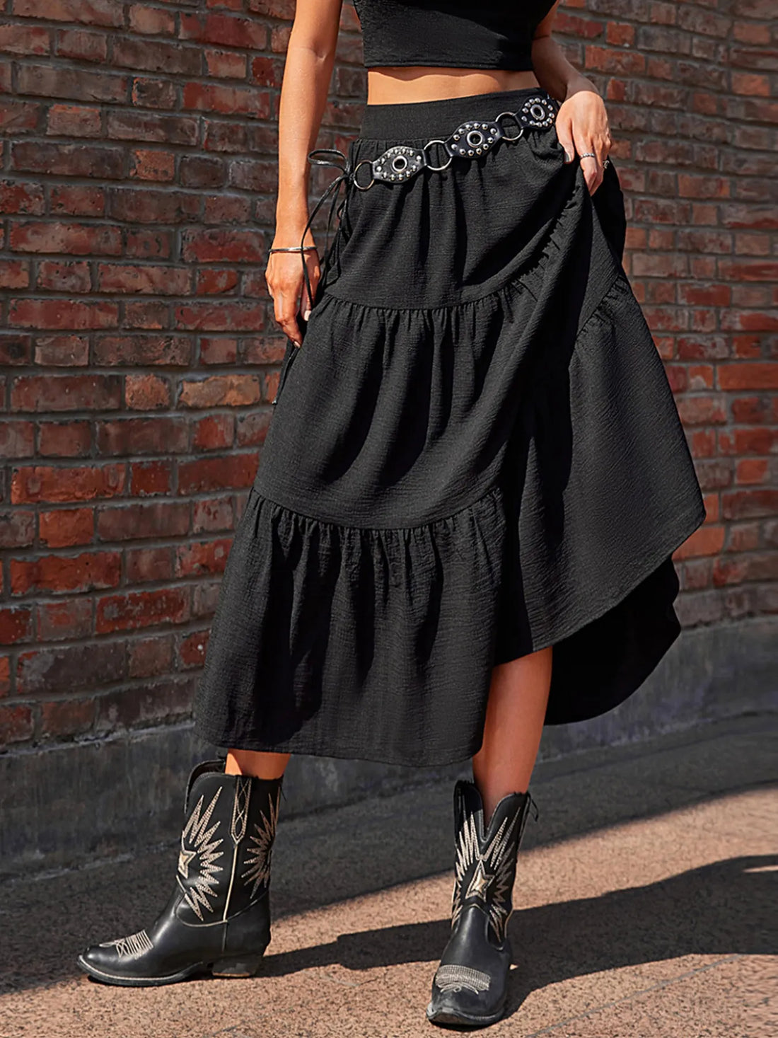 Tiered Midi Skirt - cas7m