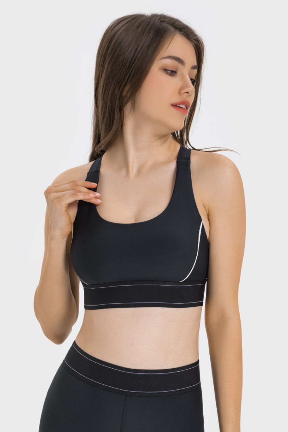 Millennia Contrast Sports Bra - cas7m