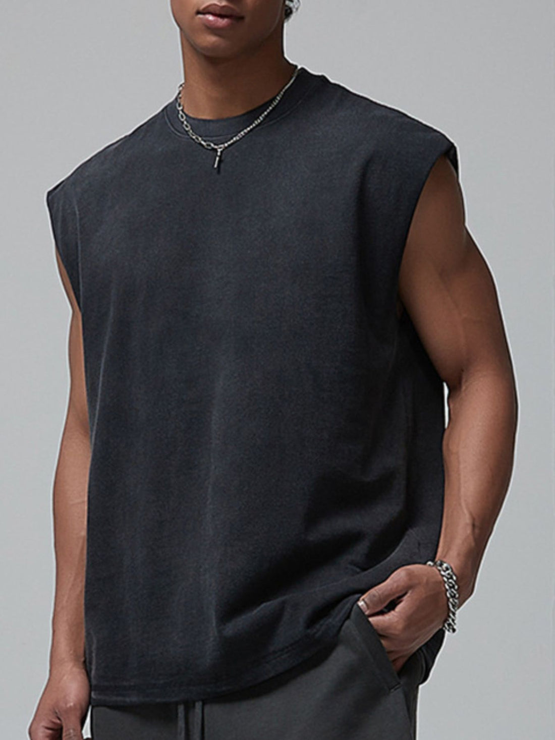 Men's Round Neck Tank - cas7m