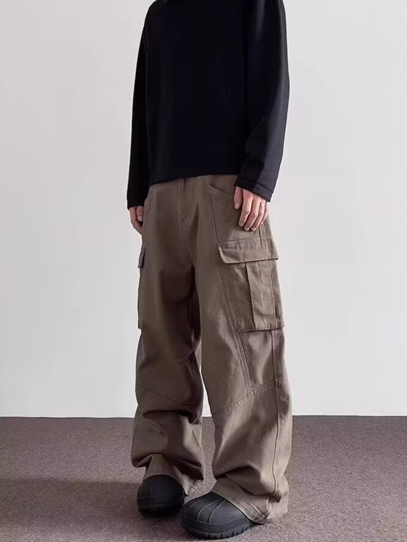 Men's Full Size Loose Fit Cargo Pants Plus Size - cas7m