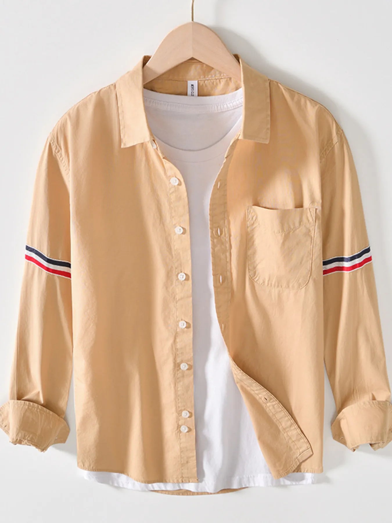 Men's Button Up Long Sleeve Shirt - cas7m