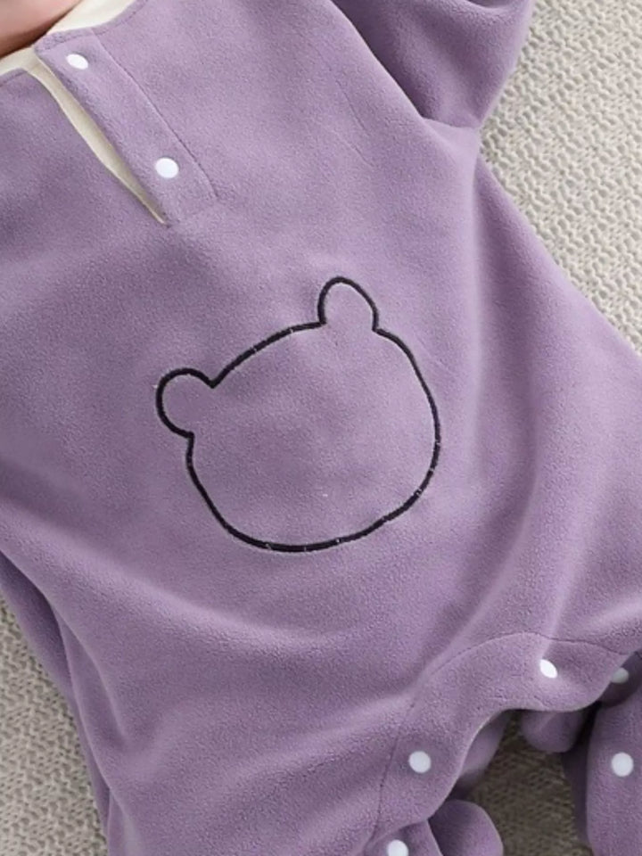 Children's Cute Bear Long Sleeve One-Piece - cas7m