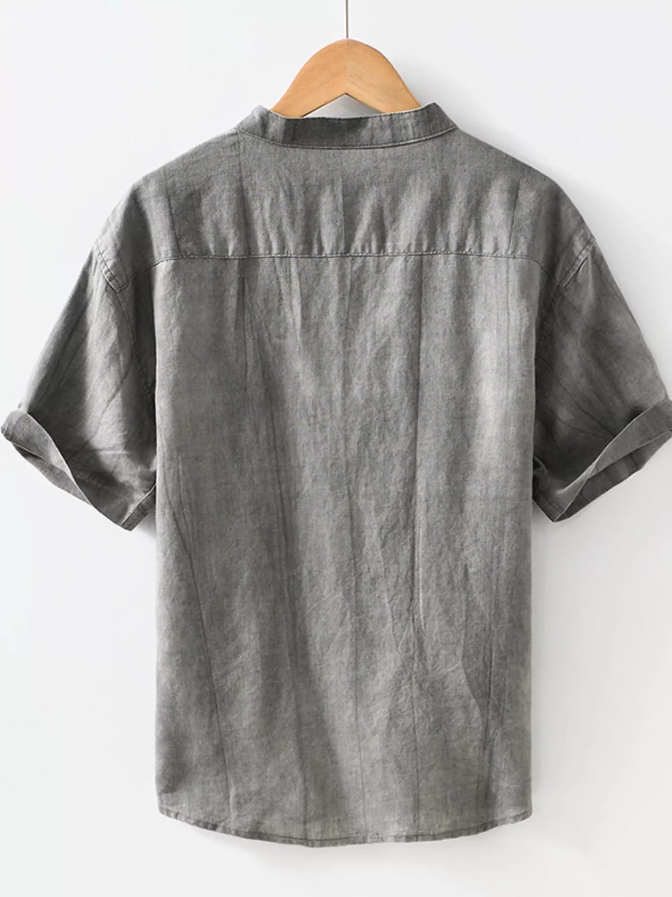 Men's Plus Size Casual Button Up Short Sleeve Shirt - cas7m