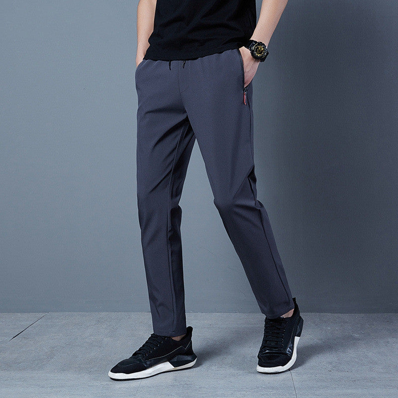 Mens Fashion Solid Color Loose Casual Pants - cas7m