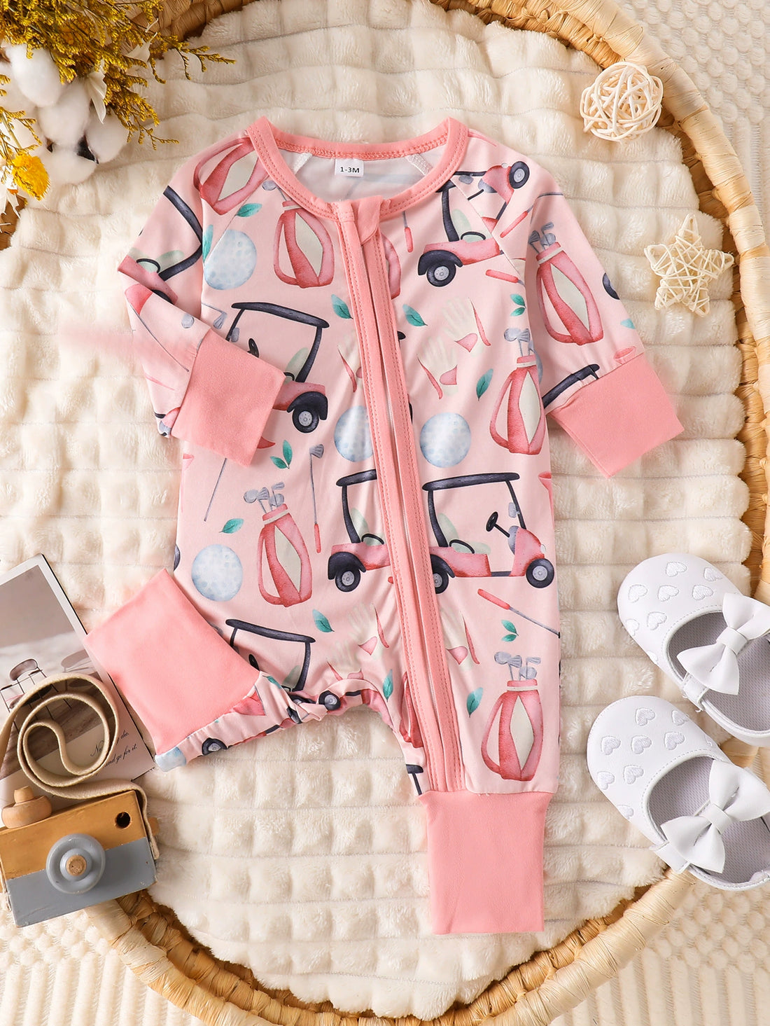Children's Printed Long Sleeve One-Piece - cas7m
