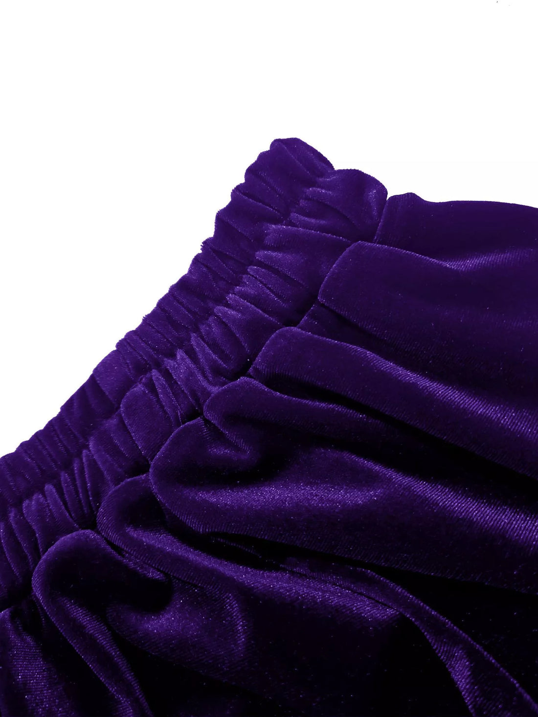 Plus Size Ruffled Velvet Elastic Waist Skirt - cas7m