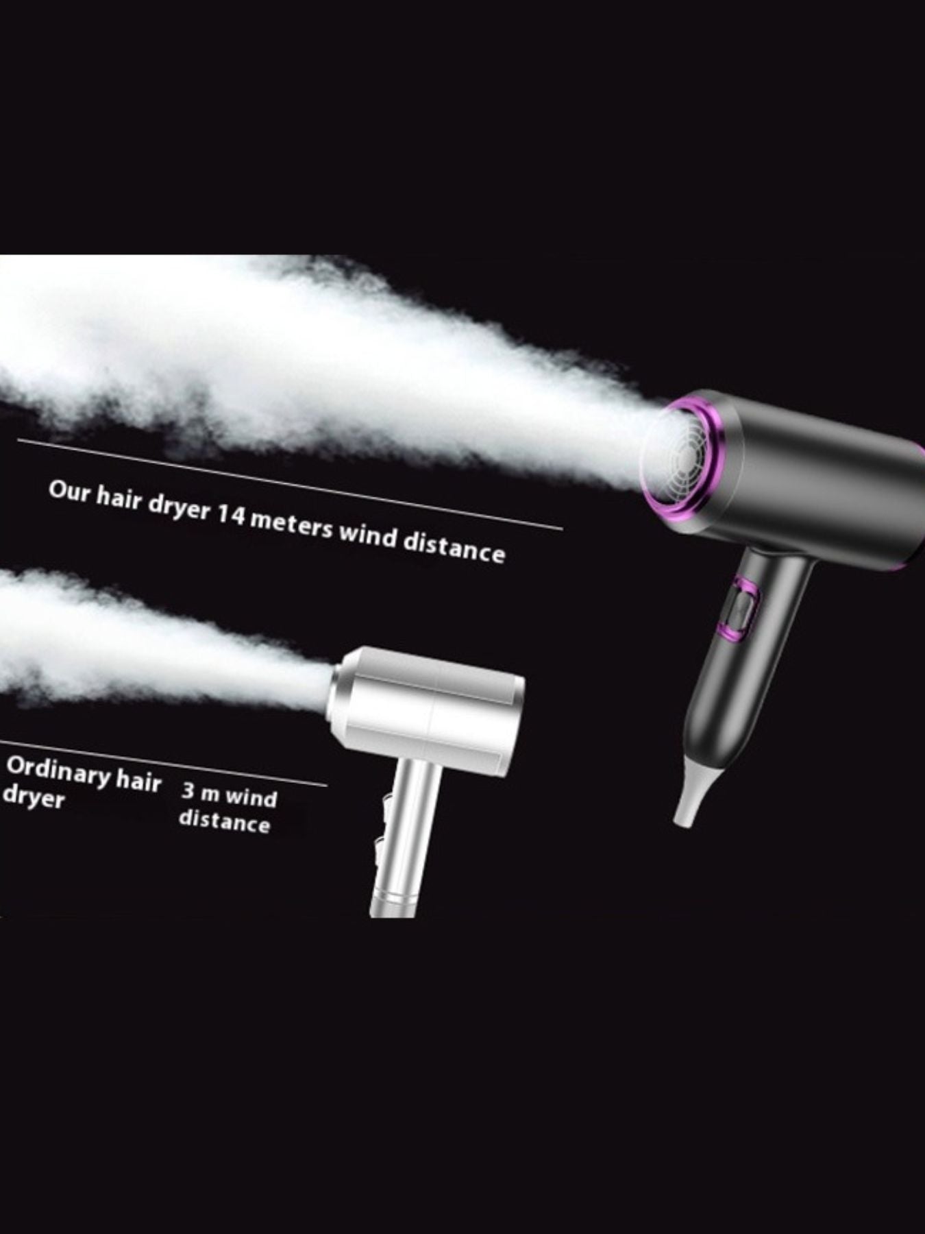 Salon-Quality Negative Ion Compact Hair Dryer for Glossy Shine - cas7m