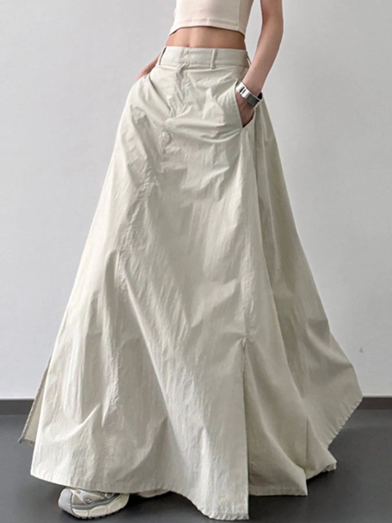 High Waist Slit Maxi Skirt - cas7m