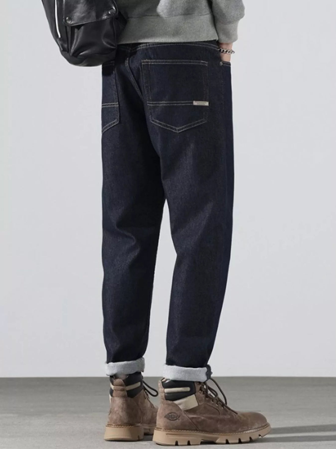 Men's Pocketed Loose Fit Jeans - cas7m