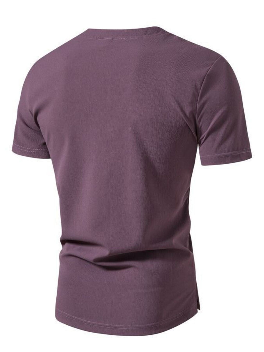 Men's Plus Size Casual Button Henley T-Shirt - cas7m