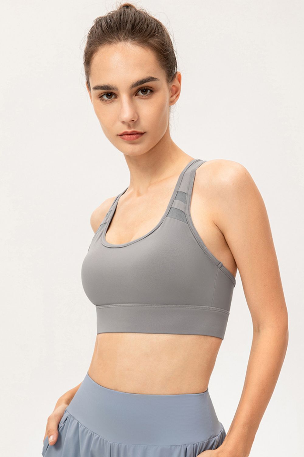 Scoop Neck Long Sports Bra - cas7m