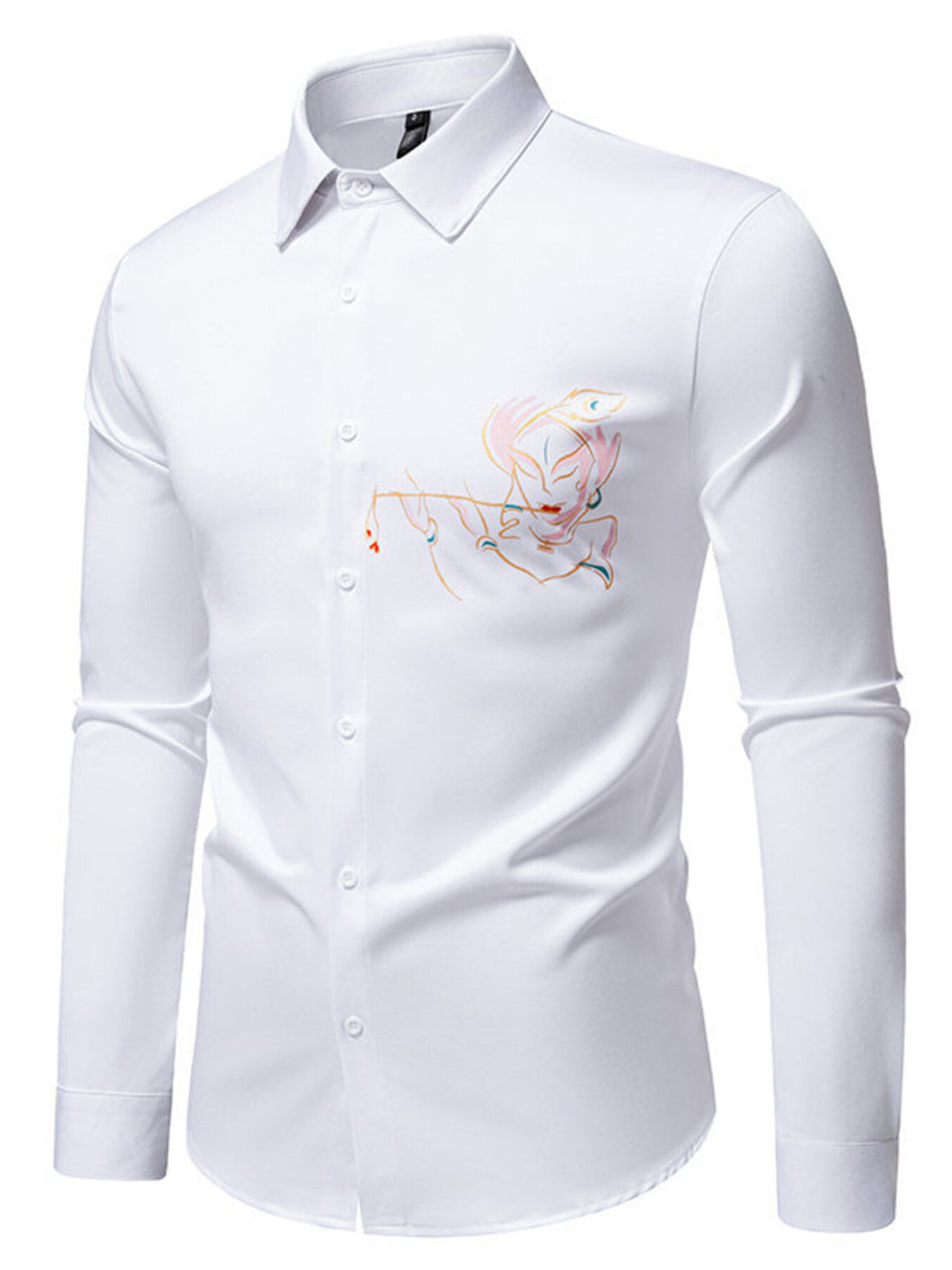 Men's Button Up Long Sleeve Shirt - cas7m