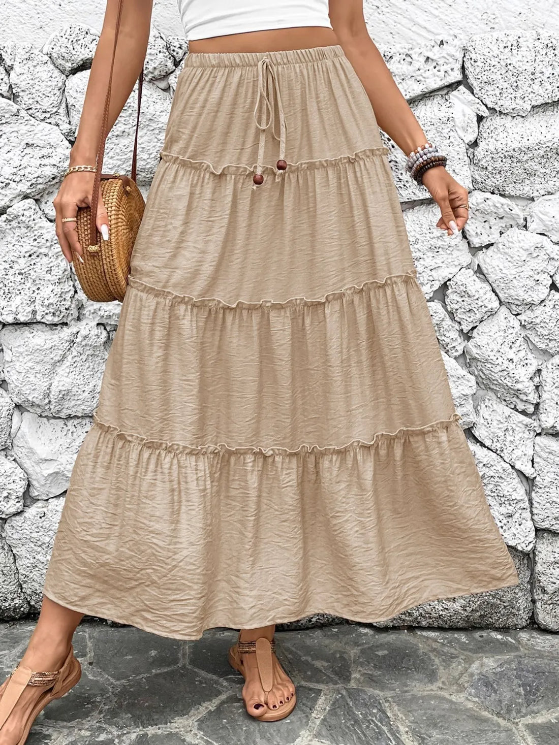 Frill Tiered Skirt - cas7m