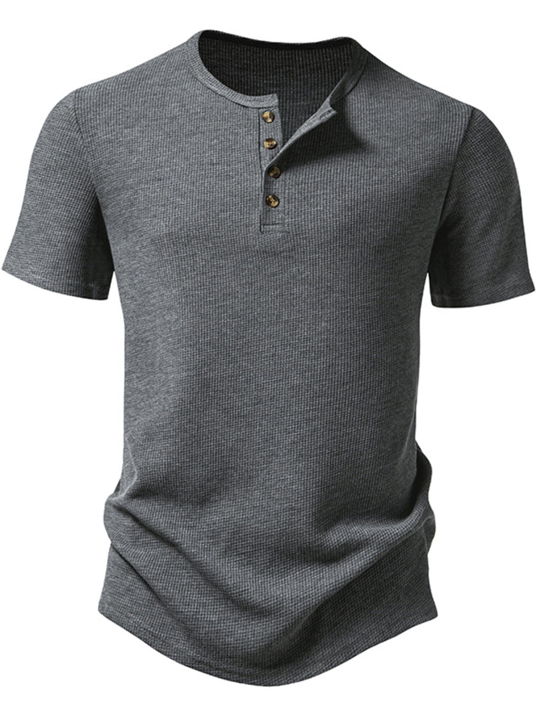 Men's Button Detail Short Sleeve T-Shirt - cas7m