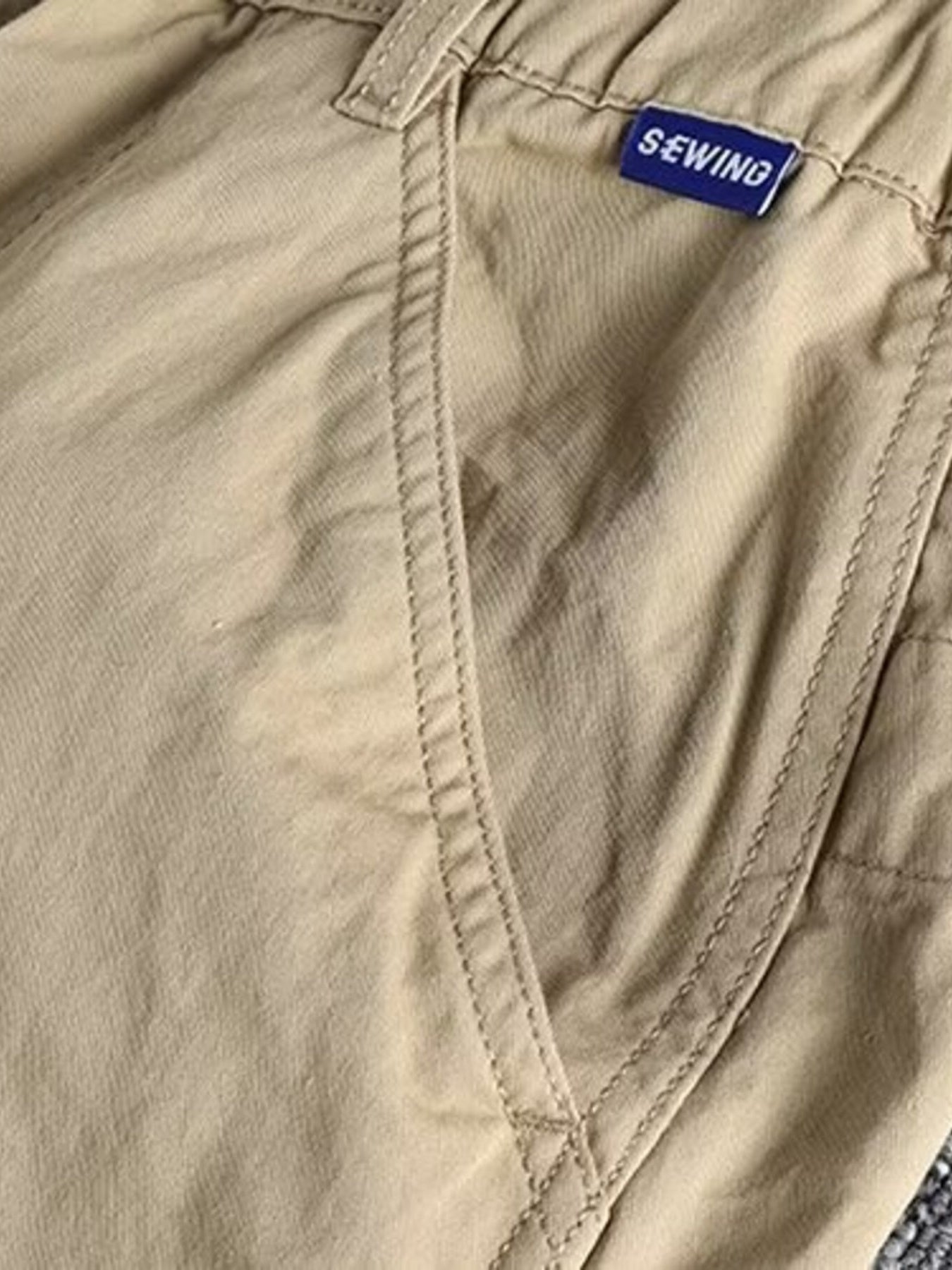 Men's Plus Size Casual Elastic Waist Cargo Pants - cas7m